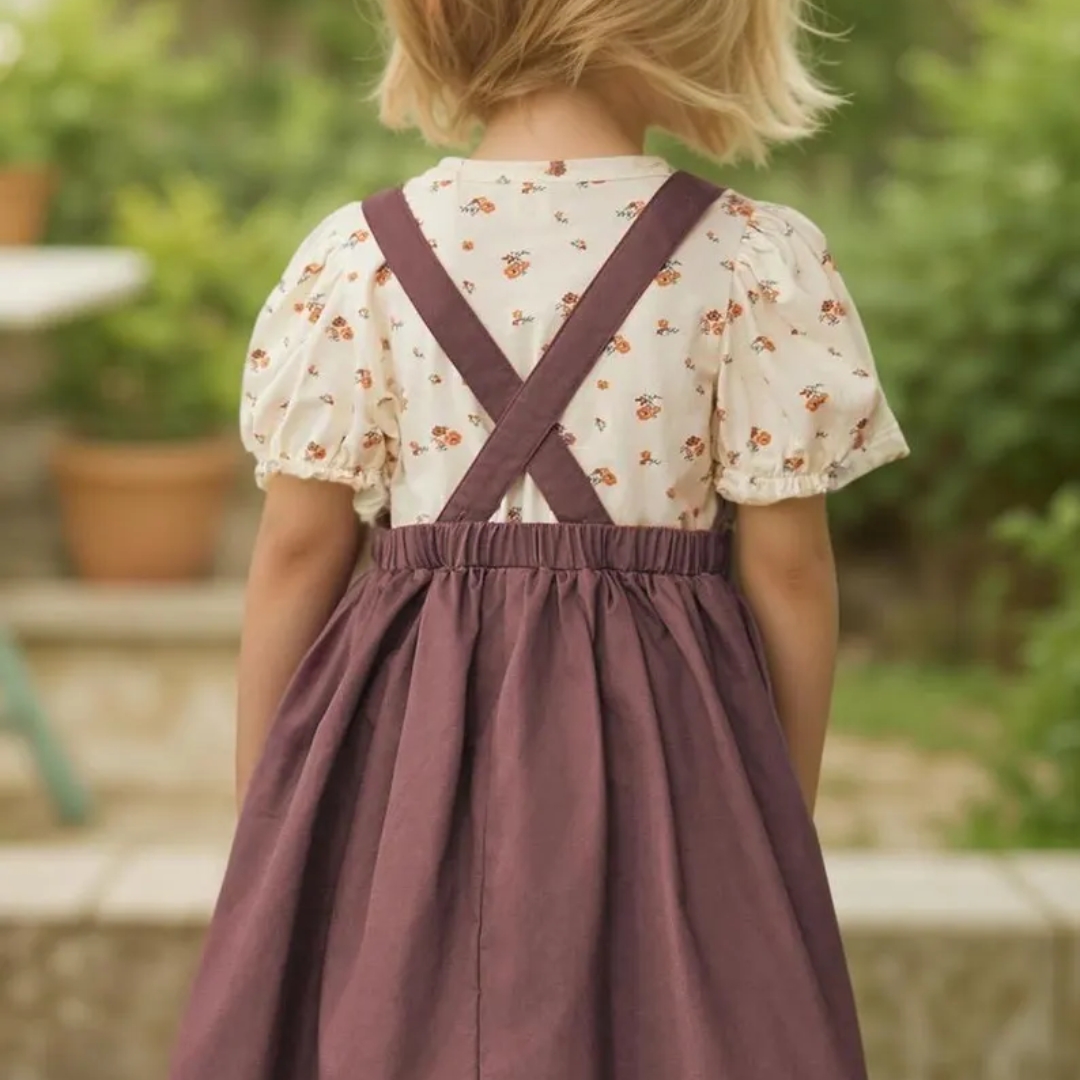 Ana Set: Conjunto de Vestido cruzado + blusa Manga Fruncida y cuello redondo vista adicional