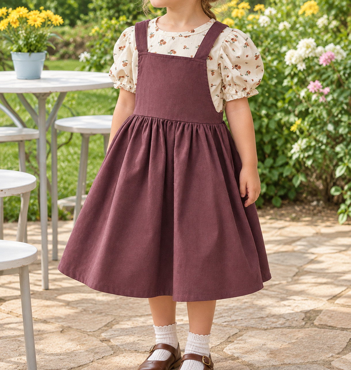 Ana Set: Conjunto de Vestido cruzado + blusa Manga Fruncida y cuello redondo