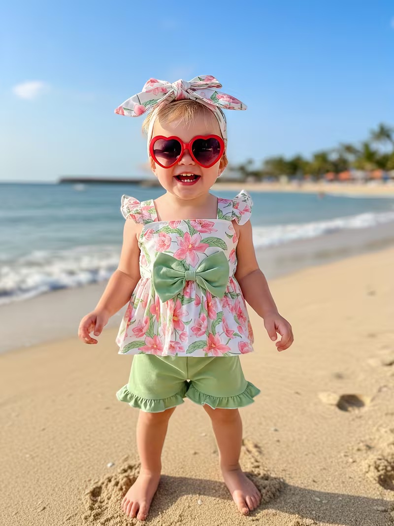 Emilia Set: Conjunto de Top Fruncido + shorts  vista adicional