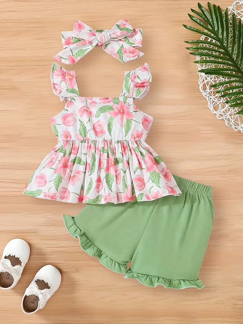 Emilia Set: Conjunto de Top Fruncido + shorts 