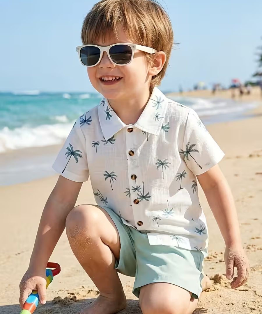 Set Camisa Manga Corta + Short de Niño vista adicional