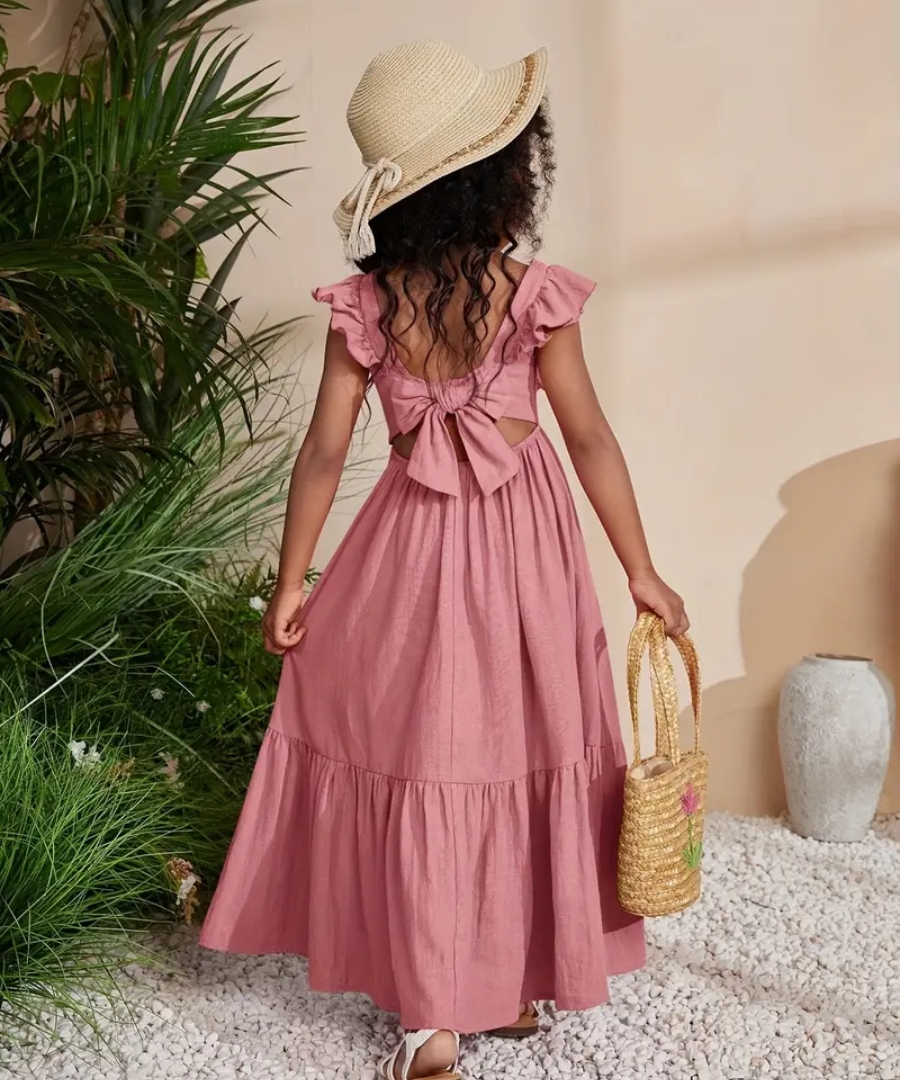 Vestido Largo con Moño